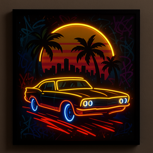 Street Machine – Neon Sunset Muscle Wall Light