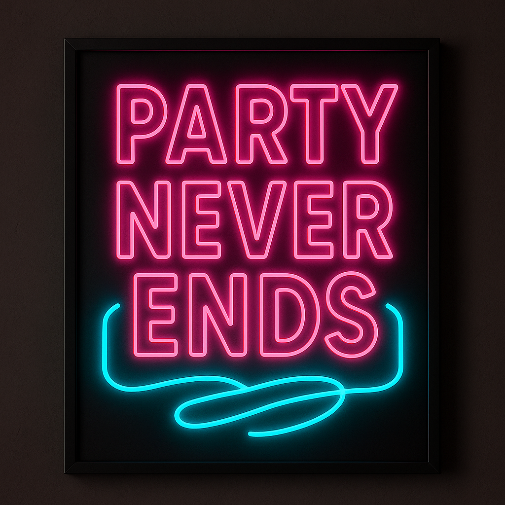 Retro Vibes – Neon Party Vibes Wall Light