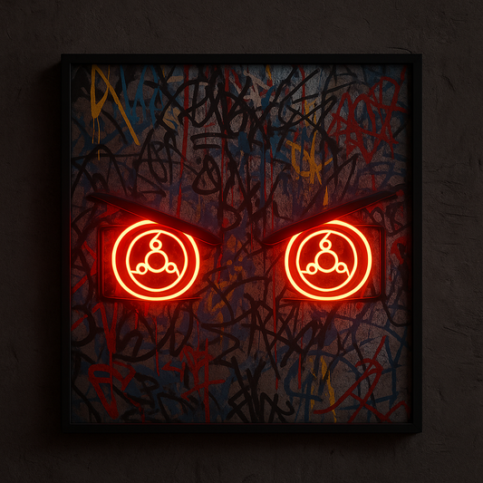 Anime Icons – Neon Sharingan Eyes Wall Light